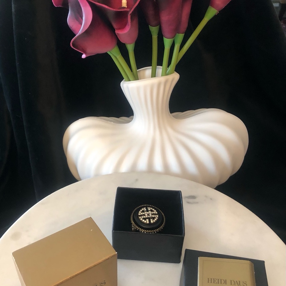 Heidi Daus Asian Design Ring with Swarovski Crystals in Original Packaging